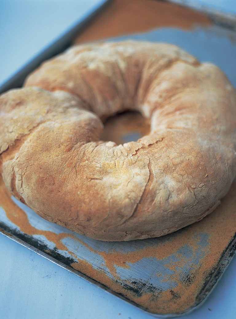 Rolled bread of Parma ham, nice cheese, egg & basil