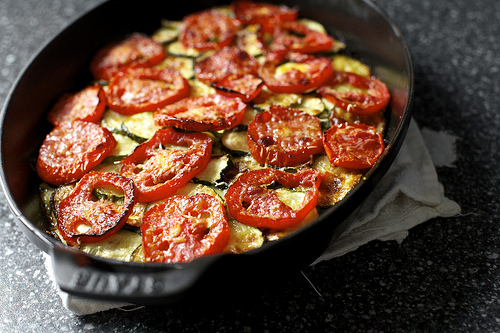zucchini rice gratin