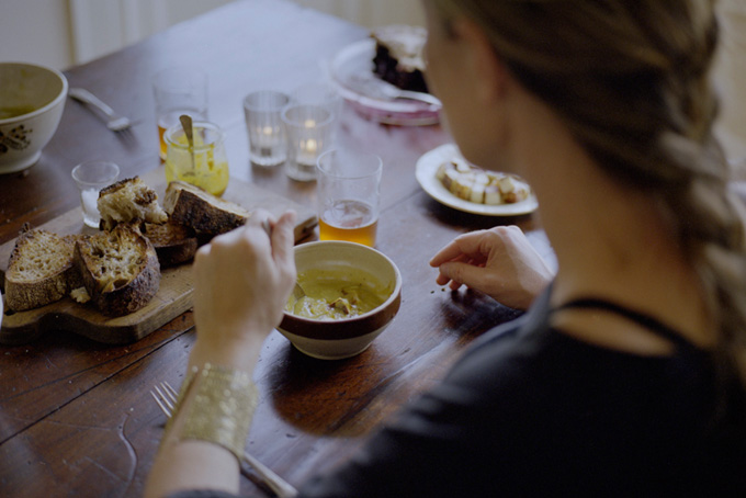 Green Lentil Soup with Curried Brown Butter