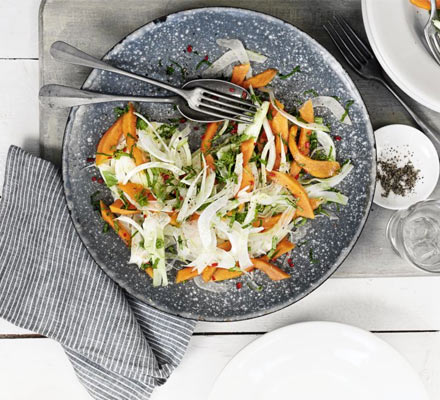 Papaya, Shaved Fennel & Chilli Salad