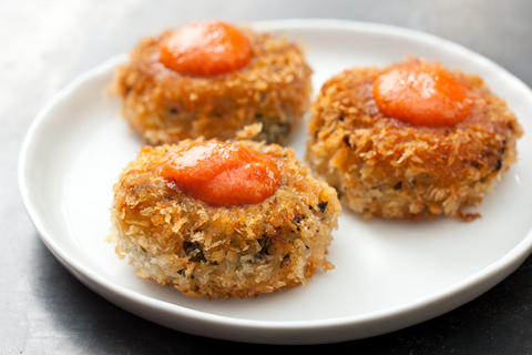 Mini Kale And Goat Cheese Risotto Cakes Recipe