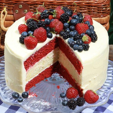 Glorious Red, White, And Blue Cake