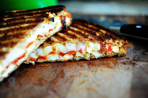 Grilled Chicken And Roasted Red Pepper Panini
