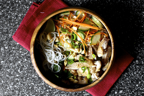 Cold Rice Noodles With Peanut-Lime Chicken