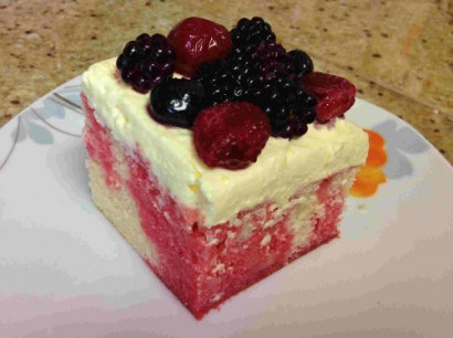 Berry Fusion Poke Cake