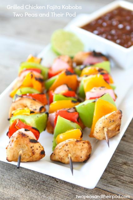Grilled Chicken Fajita Kabobs