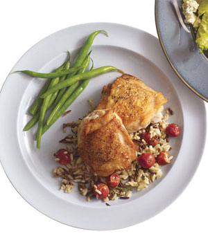 Chicken With Wild Rice And Grapes