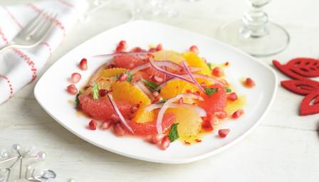Citrus And Pomegranate Salad With Chilli-Honey Dressing